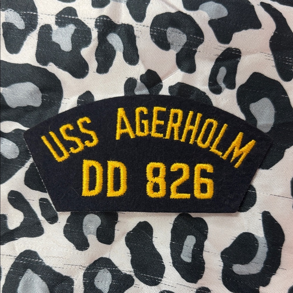 USS Agerholm DD 826 embroidered naval Patch